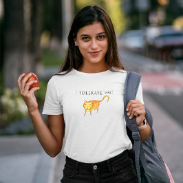 寛容な無関心オレンジ猫 トライブレンドTシャツ