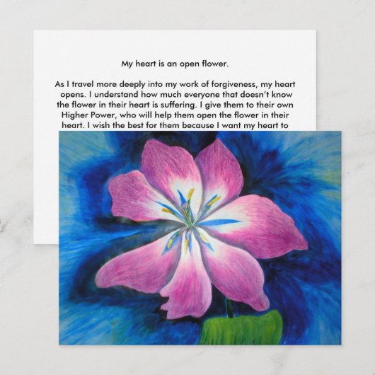 寛容な花肯定 ポストカード (正面/裏面)