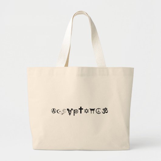 寛容のシンボル ラージトートバッグ (正面)