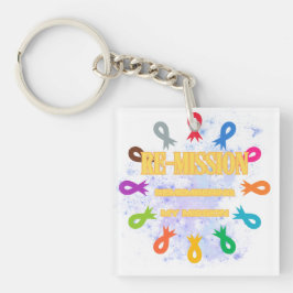 寛解がんリボン キーホルダー