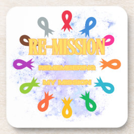 寛解がんリボン コースター