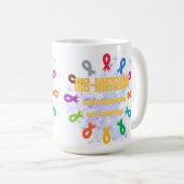 寛解がんリボン コーヒーマグカップ (正面右)