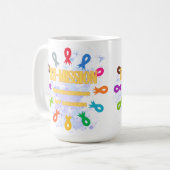 寛解がんリボン コーヒーマグカップ (正面左)