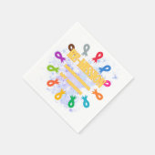 寛解がんリボン スタンダードカクテルナプキン (角)