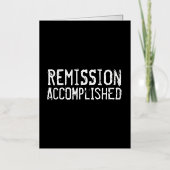 寛解が達成された – がんを克服した人 箔グリーティングカード (正面)