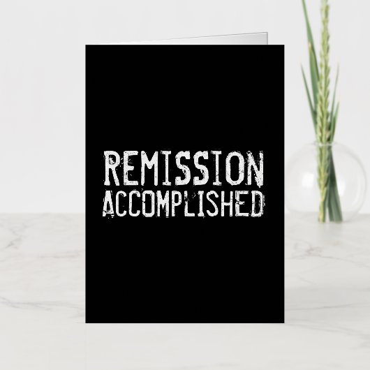 寛解が達成された – がんを克服した人 箔グリーティングカード (正面)