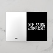 寛解が達成された – がんを克服した人 箔グリーティングカード (外側レイダウン)
