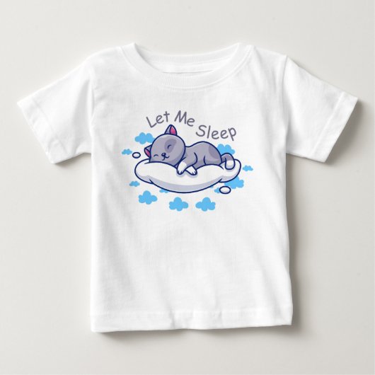 寝かせて ベビーTシャツ (正面)