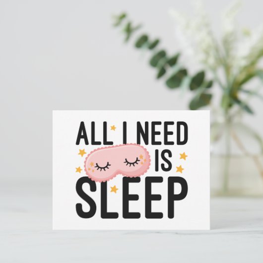 寝さえすればいい ポストカード (スタンド正面)