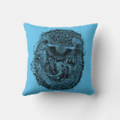 寝ているアナグマでクッションを投げる クッション (裏面)