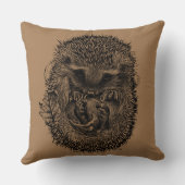 寝ているアナグマ付き大投げクッション クッション (裏面)