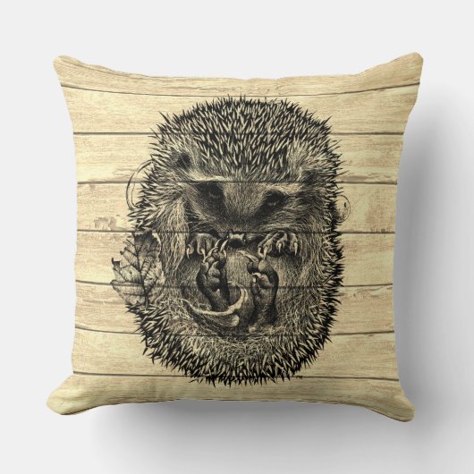 寝ているアナグマ付き流木投げクッション クッション (正面)