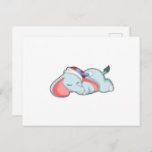 寝ているスリーピーヘッドの象 ポストカード (正面/裏面)