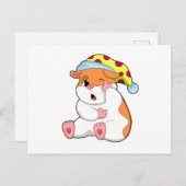 寝ているハムスターとスリーピーヘッド ポストカード (正面/裏面)