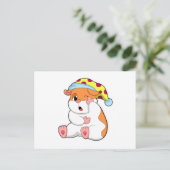 寝ているハムスターのSleepyhead ポストカード (スタンド正面)