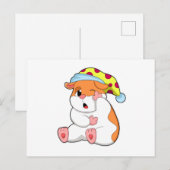 寝ているハムスターのSleepyhead ポストカード (正面/裏面)