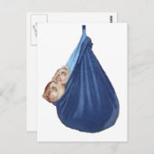 寝ているバッグ葉書のフェレット ポストカード (正面/裏面)