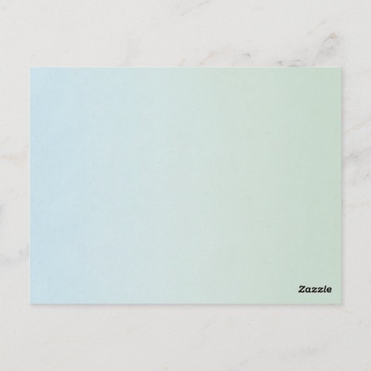 寝ているベビー象と赤ちゃんシャワー招待 ポストカード (裏面)