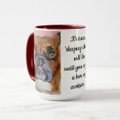 「寝ている犬は嘘をつくものだ」 マグカップ (正面左)