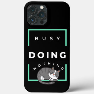 寝ている猫忙しは何もしない iPhone 13 PRO MAXケース