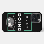 寝ている猫忙しは何もしない iPhoneケース (裏面横)