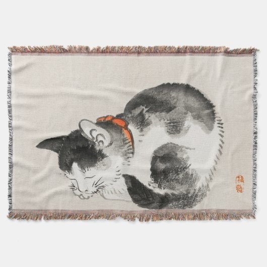 寝ている猫 スローブランケット (正面)