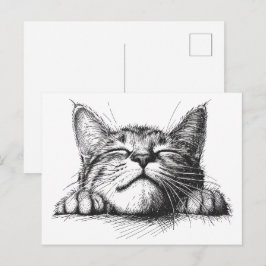 寝ている猫 ポストカード