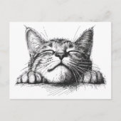 寝ている猫 ポストカード (正面)