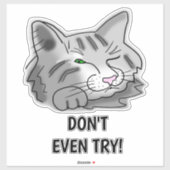 寝ている猫、諦めろ！ シール (シート)