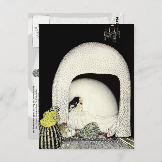 寝ている間に少年のかつらをはずした ポストカード (正面/裏面)