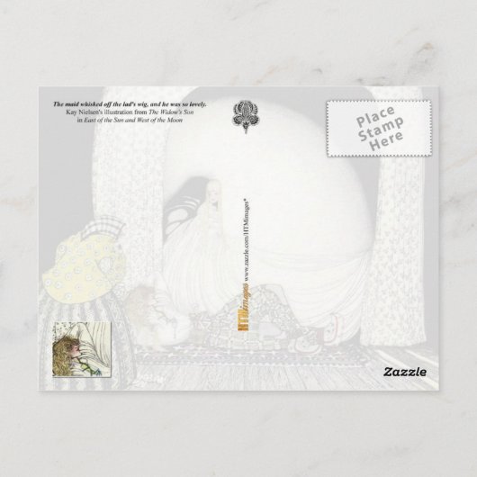 寝ている間に少年のかつらをはずした ポストカード (裏面)