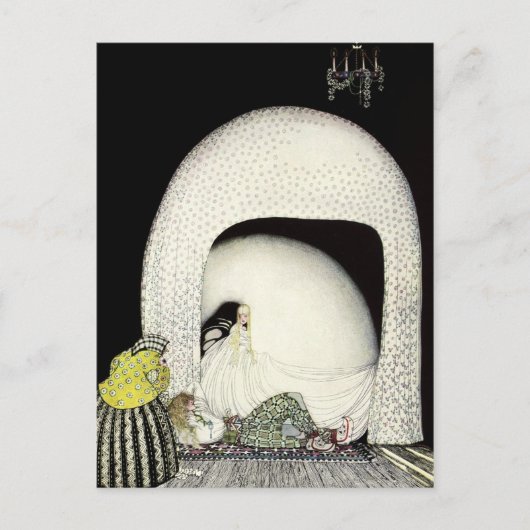 寝ている間に少年のかつらをはずした ポストカード (正面)