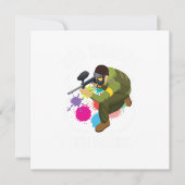 「寝てると怪我する」ペイントボールプレーヤーマーカーギフト 招待状 (正面)