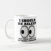 寝てるはず Funny Mug or Travel Mug コーヒーマグカップ (左)