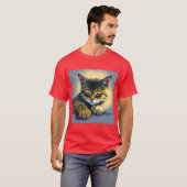 寝てる猫 Tシャツ (正面フル)