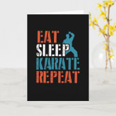 寝て起きて空手の繰り返し カード (黄色い花)