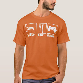 寝て食べてゲームする男友達 Tシャツ