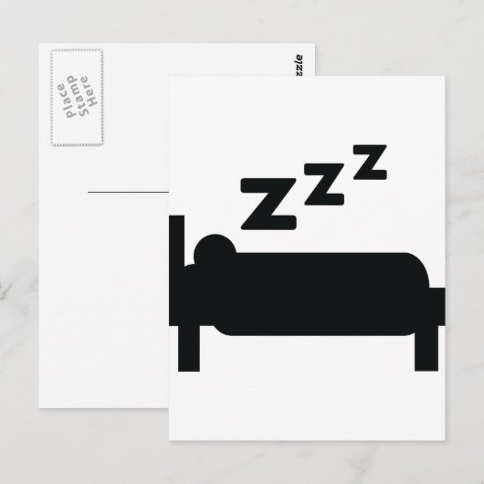 寝ぼけ頭 ポストカード (正面/裏面)