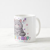 寝るために生まれた かわいい猫 コーヒーマグカップ (正面右)