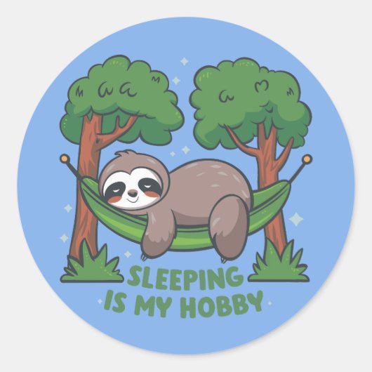 寝るのが私の趣味 ラウンドシール (正面)