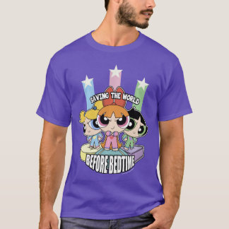 寝る前にも世界を救うパワーパフガールズ Tシャツ
