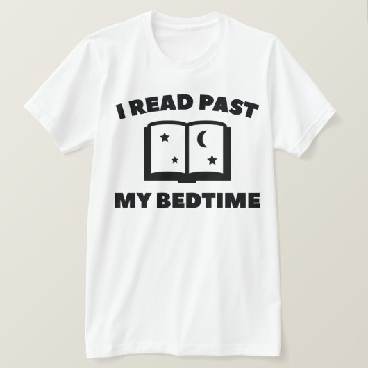 寝る時間を超えて読書 Tシャツ (デザイン正面)