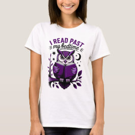 寝る間も惜しんで読書 Funny Owl 本好き Tシャツ