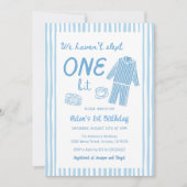 寝不足の1歳誕生日パーティー 招待状 (正面)