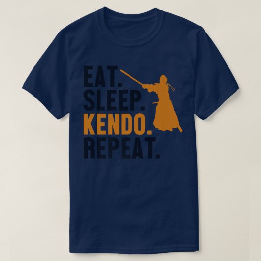 寝剣道食べリピーター片健寿志内侍 Tシャツ (デザイン正面)
