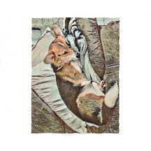 寝台のウェルシュコーギー