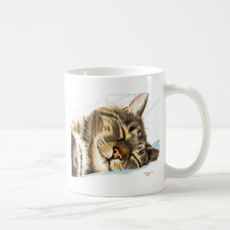 寝台の猫 コーヒーマグカップ