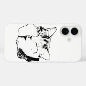 寝台猫モノクロケース Case-Mate iPhoneケース (裏面 (横))