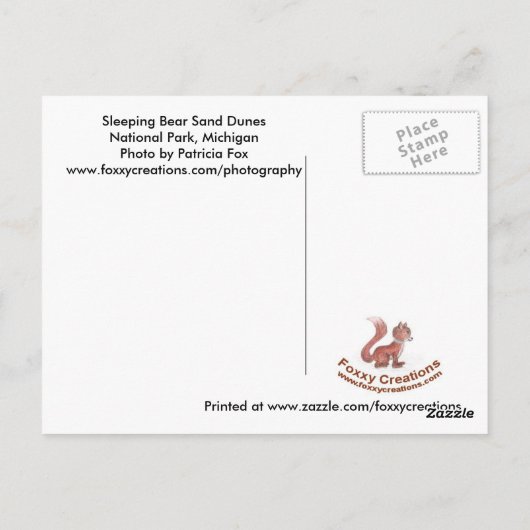 寝台砂丘1 – はがき (裏面)