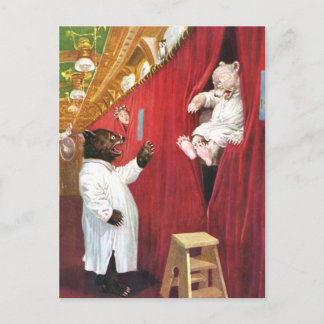 寝台車に乗るルーズベルト ポストカード